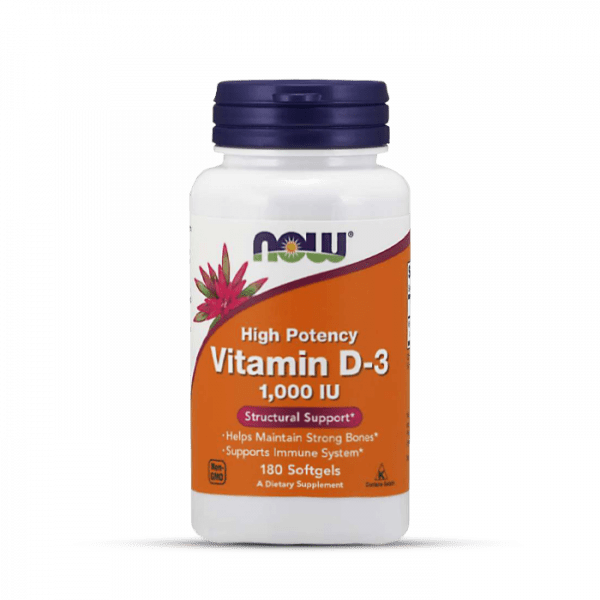 NOW FOODS Vitamin D3 1000iu 180 Standard Vitamine und Mineralien