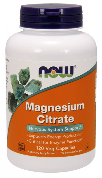 NOW FOODS - Magnesium Citrate 400mg, 120 veg Kapseln