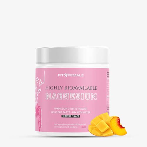 FITNFEMALE Magnesium Citrate - hochdosiert 300g - Mango Peach