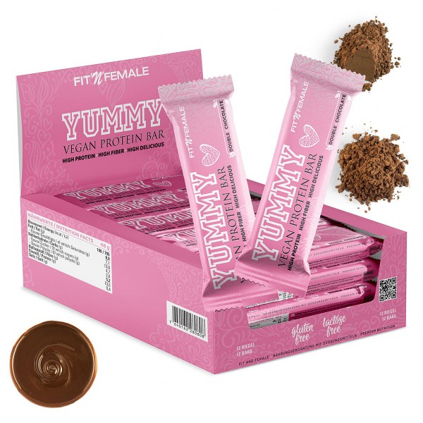FITNFEMALE YUMMY Vegan Protein Bar 12x48g