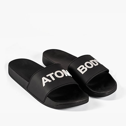 ATOMBODY Logo Slippers, black