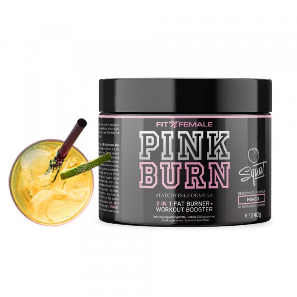 FITNFEMALE Pink Burn 2 in 1 - Fatburner & Booster 240g