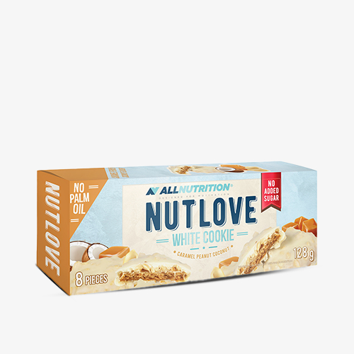 ALLNUTRITION NUTLOVE WHITE COOKIE 128g CARAMEL PEANUT COCONUT