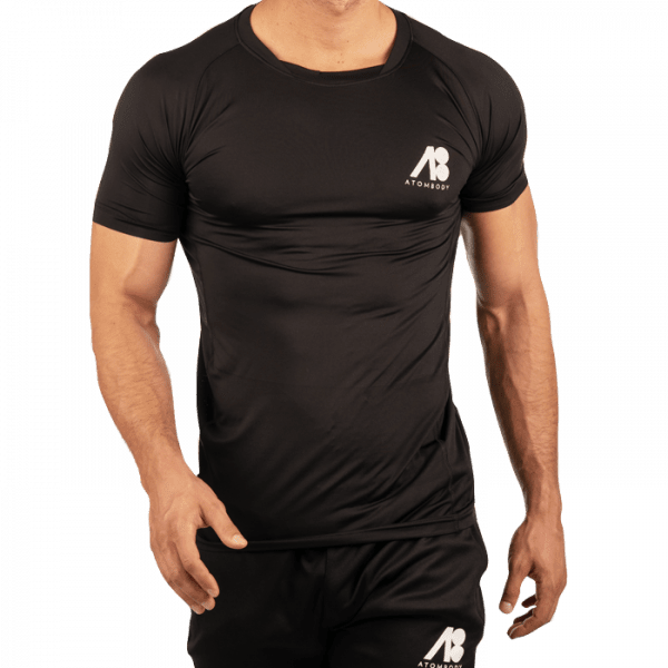 ATOMBODY T-Shirt slimfit sport men black Sportbekleidung